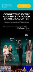 Mobile preview of the Baker & Mark comedy duo website