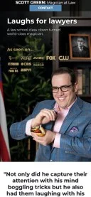 Mobile preview of Scott Green: Magician at Law website
